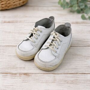 Vintage Stride Rite First Move White Leather Shoes Toddler 3 C